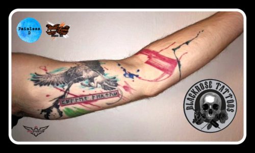 Waterpaint Tattoo | Dwayne du Preez aka Painless D | Blackrose Tattoos